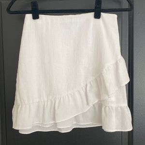 Express white ruffle skirt